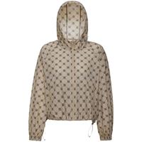 波司登 潮流老花系列女款短款冰丝UPF80+防紫外线防晒服 时尚卡其7228