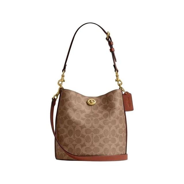 COACH 到手1996.8香港直邮COACH蔻驰专柜款女士PVC配皮单肩斜挎手提包CW882新款