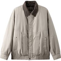 森马（Semir）棉服男假两件飞行员拼接牛仔棉衣2025年oversize冬109725112106