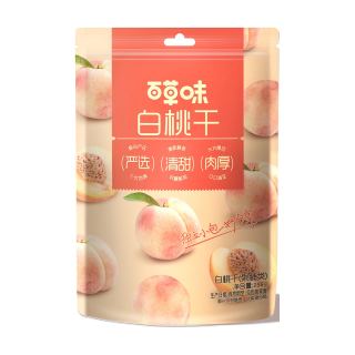 百草味 白桃干厚切水果干零食 258g/礼袋装 赠凤梨干50g
