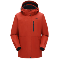 伯希和（Pelliot）【经典2.0】冲锋衣三合一硬壳防水冲锋衣冬季外套 11340105红M 【男】丹霞红