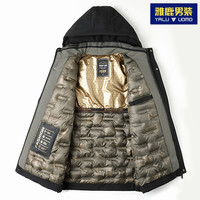 雅鹿男装 飞行服防风派克服加厚休闲外套男士夹克服冬季外套保暖