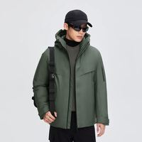 波司登 2024冬季新款鹅绒羽绒服男士短款都市轻机能连帽外套B40144353