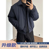 举风男生bomber短宽棉衣秋冬加厚保暖外套加棉夹克衫cleanfit夹克棉服 藏青色升级 L