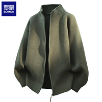 罗蒙 男款针织开衫毛衣秋冬季外套