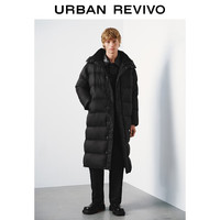 UR2025冬季新款男装流光风气质连帽长款羽绒服UMM150017