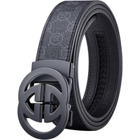 Caluom Kaiol品牌皮带男真皮男士腰带自动扣牛皮休闲裤腰带圣诞 【专柜礼盒】8012A百搭枪扣 110cm -130默认（可修剪）