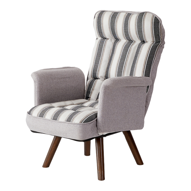 家逸 电脑椅家用 办公椅子 可躺靠背转椅 人体工学椅 可旋转沙发椅 升级款可躺/灰色条纹