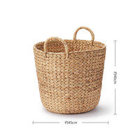 無印良品 MUJI 水葫芦 篮 织篮 收纳篮 置物篮 圆形 大(附提手)