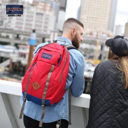 JANSPORT 微瑕双肩包 新年红（电脑隔层+水杯侧袋）