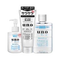 UNO 吾诺 男士护肤套装 (炭活净颜洁面膏130g+滋润精华爽肤水200ml+滋润型保湿调理乳160ml)