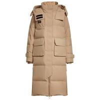 欧时力 机能系列冬装 连帽拉链保暖外套长款羽绒服女