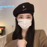 里农贝雷帽黑色毛呢贝雷帽女2024秋冬显脸小法式蓓蕾帽画家报童帽 卡其 均码