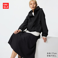 优衣库 女装休闲连帽短外套481600 09 黑色 M