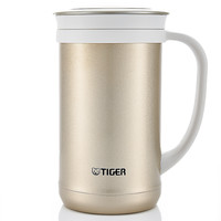 虎牌（TIGER） Tiger虎牌保温杯家用办公两用型气压式保温壶带茶滤网泡茶办公杯具套装 2.2L 金色保温壶2.2L+金色保温杯500ml
