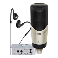 森海塞尔MK4专业电容麦克风有线话筒家用Ktv唱歌声卡收音录音电容麦4Nano2声卡 MK 4+ 4Nano+100pro(送精调)