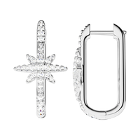 APM Monaco流星矩形银耳环 耳饰气质时尚饰品圣诞