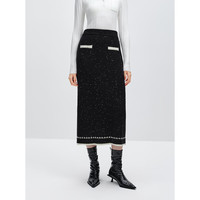 太平鸟 女装半身裙 小香风中长款珠片套装 A7FAD244689