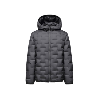 雪中飞 轻薄款羽绒服男 极地灰 连帽 2XL 90%白鸭绒短款外套