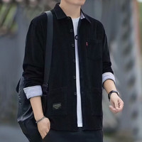 嘉晔 男士灯芯绒长袖衬衫外套