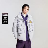 杰克琼斯 NBA联名 男士羽绒服 湖人队潮时尚立领保暖外套