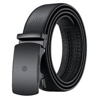 奥康男士商务休闲百搭牛仔西装皮带自动扣裤腰带送父亲实用 120cm