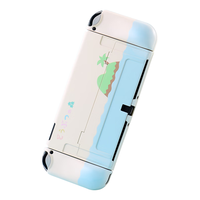 丸图 Switch OLED分体式保护壳oled游戏机保护套全包围喷油款防摔防污渍卡通手柄软壳 oled 动森保护壳【喷油款】膜+帽 OLED