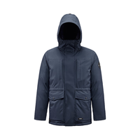 君羽户外羽绒服男中长款800蓬白鹅绒连帽加厚防水鹅绒服G52177 深蓝色 M【白鹅绒188克】