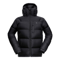 君羽户外羽绒服男加厚800蓬松度白鹅绒运动保暖连帽鹅绒服F52139 黑色 M【白鹅绒188克】