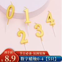 佳妍 数字蜡烛 生日派对蛋糕插件 0-4号 5只装