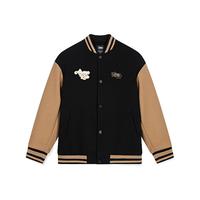 乔丹QIAODAN棉服男棉衣新年龙年保暖防风外套棉袄LWM13242910B 黑色/菌菇色 170/M