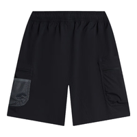 李宁 LI-NING童装儿童运动短裤男大童运动生活系列凉感弹力面料反光短裤YKSU039-3黑色140