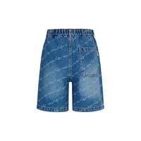 little MO&Co.little moco童装24春男女童纯棉老花印花牛仔短裤KBD1SOT002 牛仔蓝色 120/53