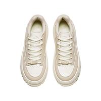 ANTA安踏春夏季蛋仔鞋丨板鞋女子低帮厚底复古休闲鞋122418086 白垩色/象牙白-2 35.5