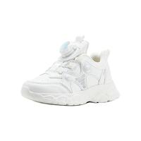 B.Duck小黄鸭童鞋小白鞋2024春季儿童运动鞋男童旋转扣鞋女童鞋 白色 28码 脚长16.6-17.1cm