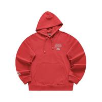 FILA FUSION斐乐潮牌男子连帽卫衣2024春季时尚纯棉针织上衣 石榴红-RD 180/100A/XL