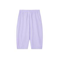 鸿星尔克男童裤子儿童夏季运动裤子梭织运动七分裤中大童儿童运动裤 浅粉紫 150