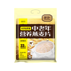 捷氏 中老年营养燕麦片700g高钙含膳食纤维无蔗糖添加早餐独立小包