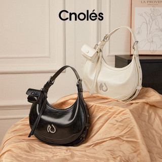Cnolés 圆周派鎏金系列 弦月腋下包