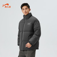 贵人鸟男士棉服冬季新款立领防风舒适保暖宽松面包服立领棉衣情侣厚外套 黑色 XL