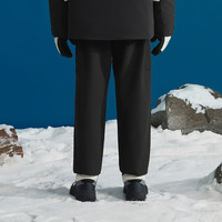 UNDER ARMOUR安德玛童装秋25儿童加绒运动裤梭织男女大童长裤束脚工装裤 黑色【加绒款】 140