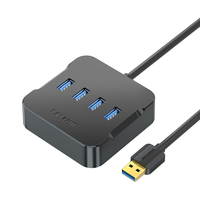 山泽 高速4口 USB分线器 电源接口
