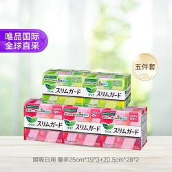 花王 乐而雅S系列瞬吸日用5包装113片量多日用*3+普通日用*2