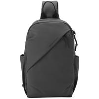 热风 2024年秋季男士商务斜拉胸包光面时尚大容量户外运动腰包