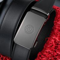 金利来 简约男士皮带圆形蛇纹头层牛皮腰带裤带