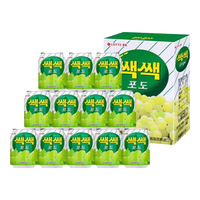 LOTTE乐天韩国乐天葡萄汁果肉果汁饮料草莓橙苹果桃梨罐装整箱饮品 【礼盒装】葡萄汁饮料238ml*12罐