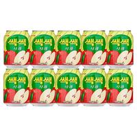 LOTTE乐天韩国乐天葡萄汁果肉果汁饮料草莓橙苹果桃梨罐装整箱饮品 【10罐】苹果汁饮料238ml*10罐