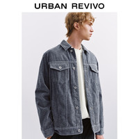 UR UR2025 男装复古肌理感双口袋排扣牛仔外套 UMM850090