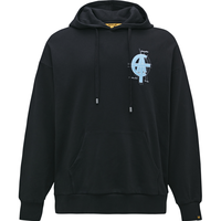 CAT卡特卫衣男士毛圈料透气亲肤男士连帽卫衣时尚潮流大印花卫衣 黑色 M