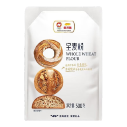 金龙鱼 黑全麦粉1斤 高筋面粉 面包粉 烘焙家用 500g*1袋